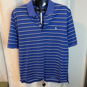 Polo by Ralph Lauren Royal Blue White Striped Short-Sleeve Polo